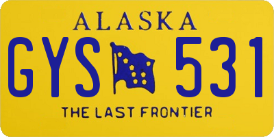 AK license plate GYS531