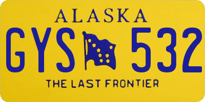 AK license plate GYS532