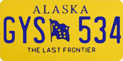 AK license plate GYS534