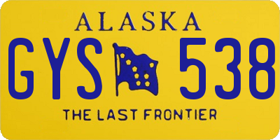 AK license plate GYS538