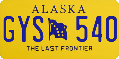 AK license plate GYS540