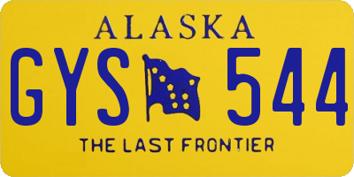 AK license plate GYS544