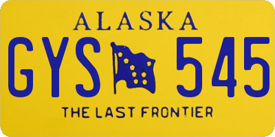 AK license plate GYS545