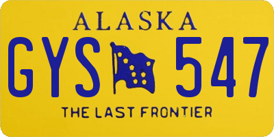 AK license plate GYS547