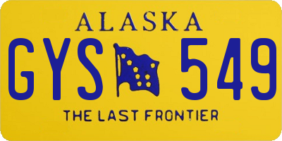 AK license plate GYS549