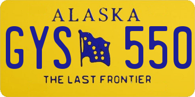 AK license plate GYS550