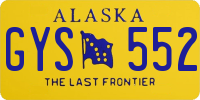 AK license plate GYS552