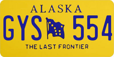 AK license plate GYS554