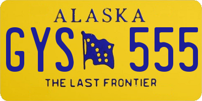 AK license plate GYS555