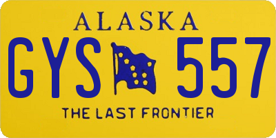 AK license plate GYS557