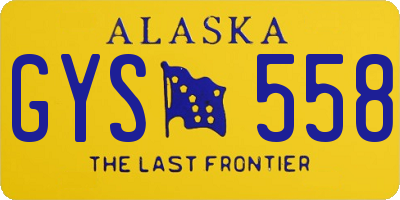 AK license plate GYS558