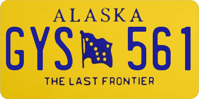 AK license plate GYS561