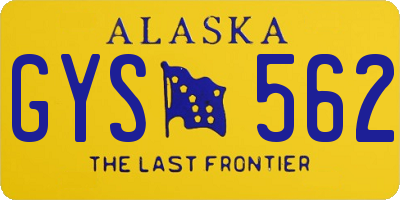 AK license plate GYS562