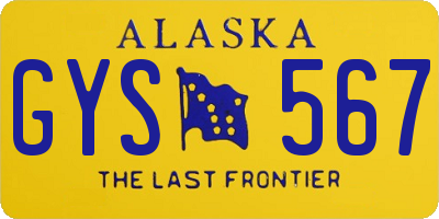 AK license plate GYS567