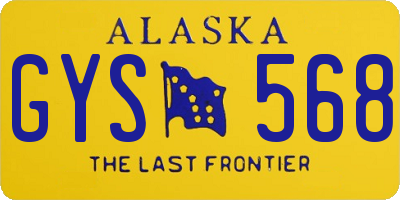 AK license plate GYS568