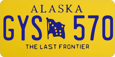 AK license plate GYS570