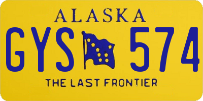 AK license plate GYS574