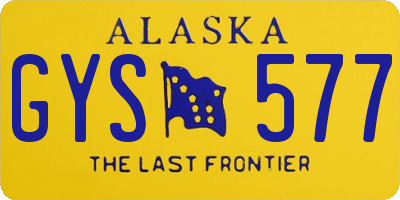 AK license plate GYS577