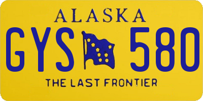 AK license plate GYS580