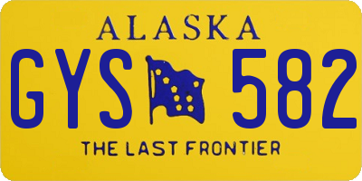 AK license plate GYS582