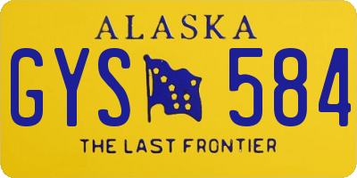 AK license plate GYS584