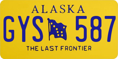 AK license plate GYS587