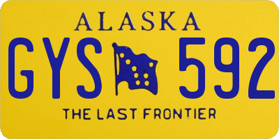 AK license plate GYS592