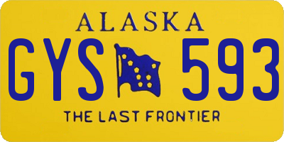 AK license plate GYS593