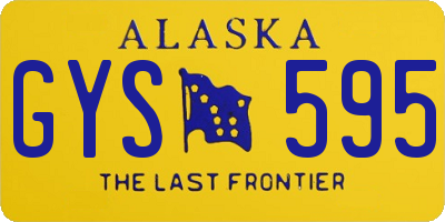 AK license plate GYS595