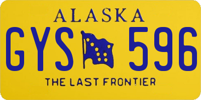 AK license plate GYS596