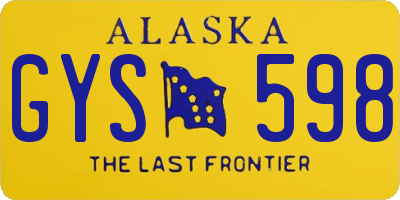 AK license plate GYS598