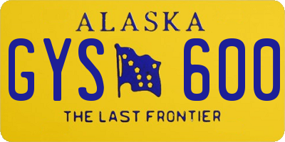 AK license plate GYS600