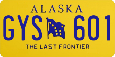 AK license plate GYS601