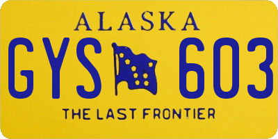 AK license plate GYS603