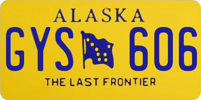 AK license plate GYS606