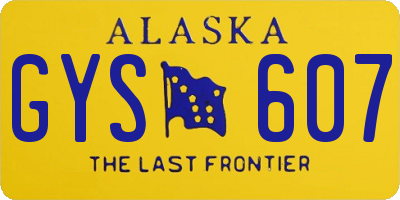 AK license plate GYS607