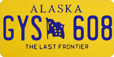 AK license plate GYS608