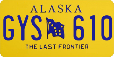 AK license plate GYS610