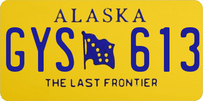 AK license plate GYS613