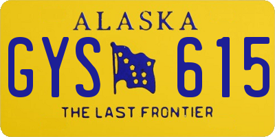 AK license plate GYS615