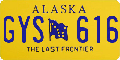 AK license plate GYS616