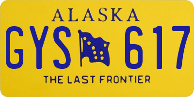 AK license plate GYS617