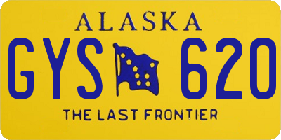 AK license plate GYS620