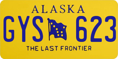 AK license plate GYS623