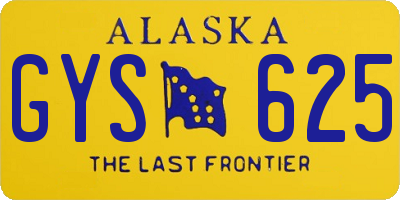 AK license plate GYS625