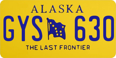 AK license plate GYS630