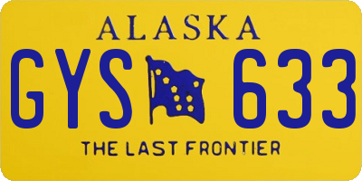 AK license plate GYS633