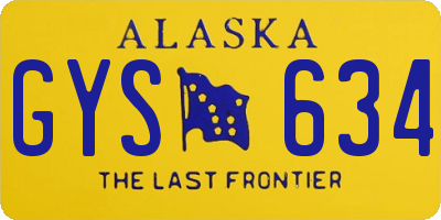 AK license plate GYS634