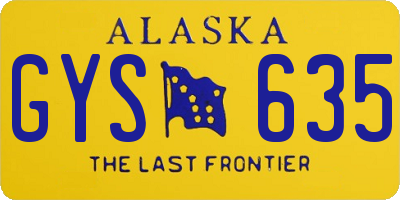 AK license plate GYS635