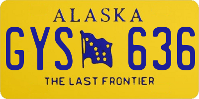 AK license plate GYS636